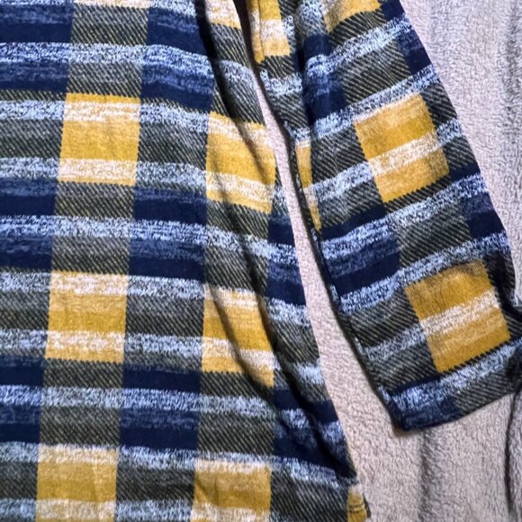 Sweet Lovely By Jen Women XL‎ Golden Black Plaid Scoop Neck Sweater Tunic (N) - Picture 4 of 7